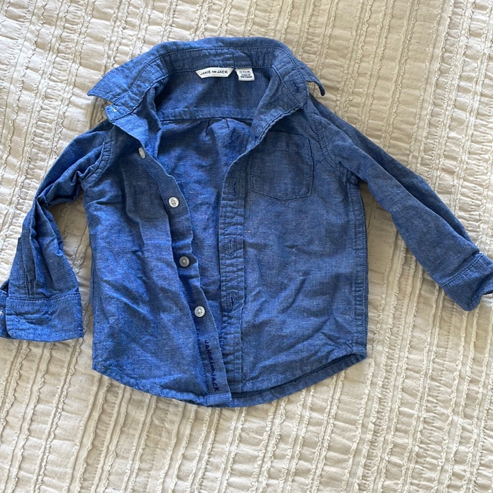 Janie and Jack button down shirt size 12-18 months